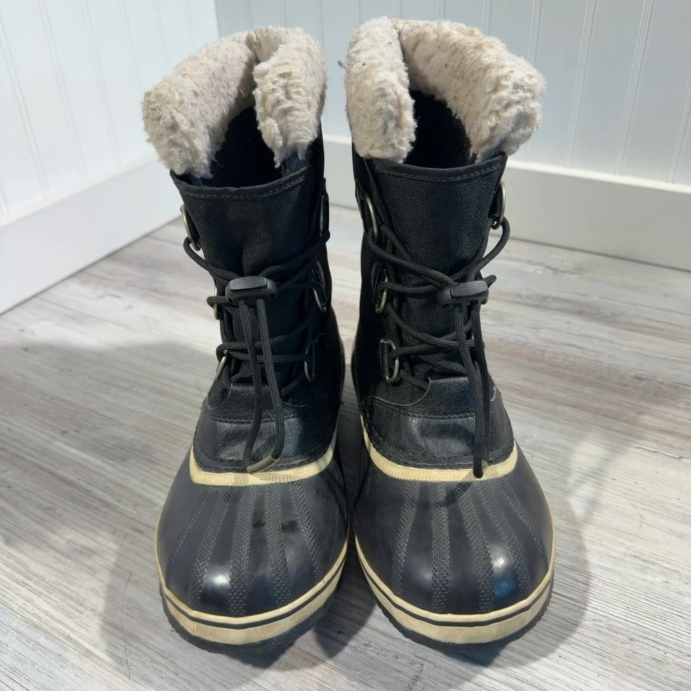 Sorel Kids Yoot Pac Nylon Waterproof Snow Boots Black NY1879-010 Size 6